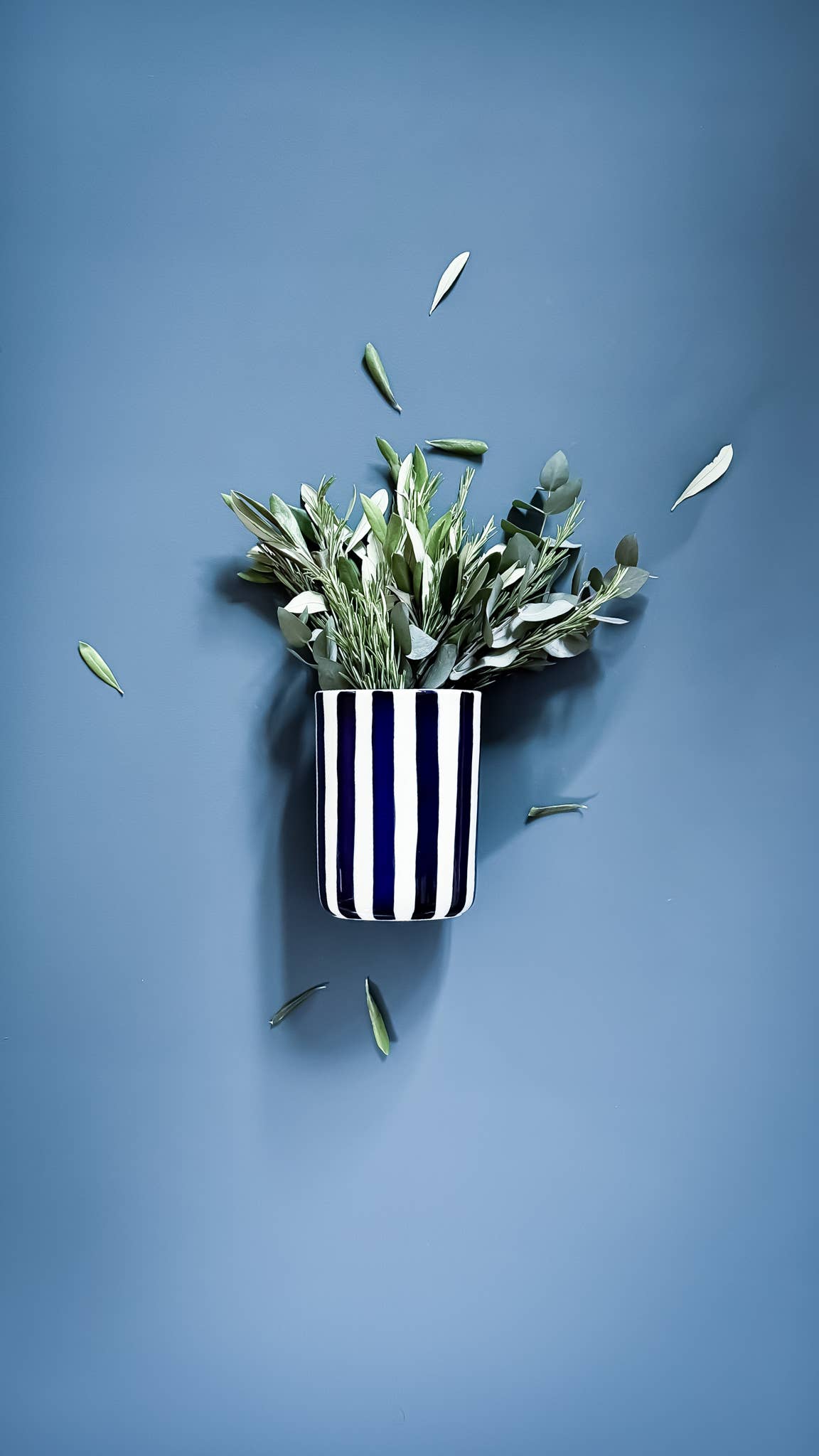 Vase Stripes - mare blue