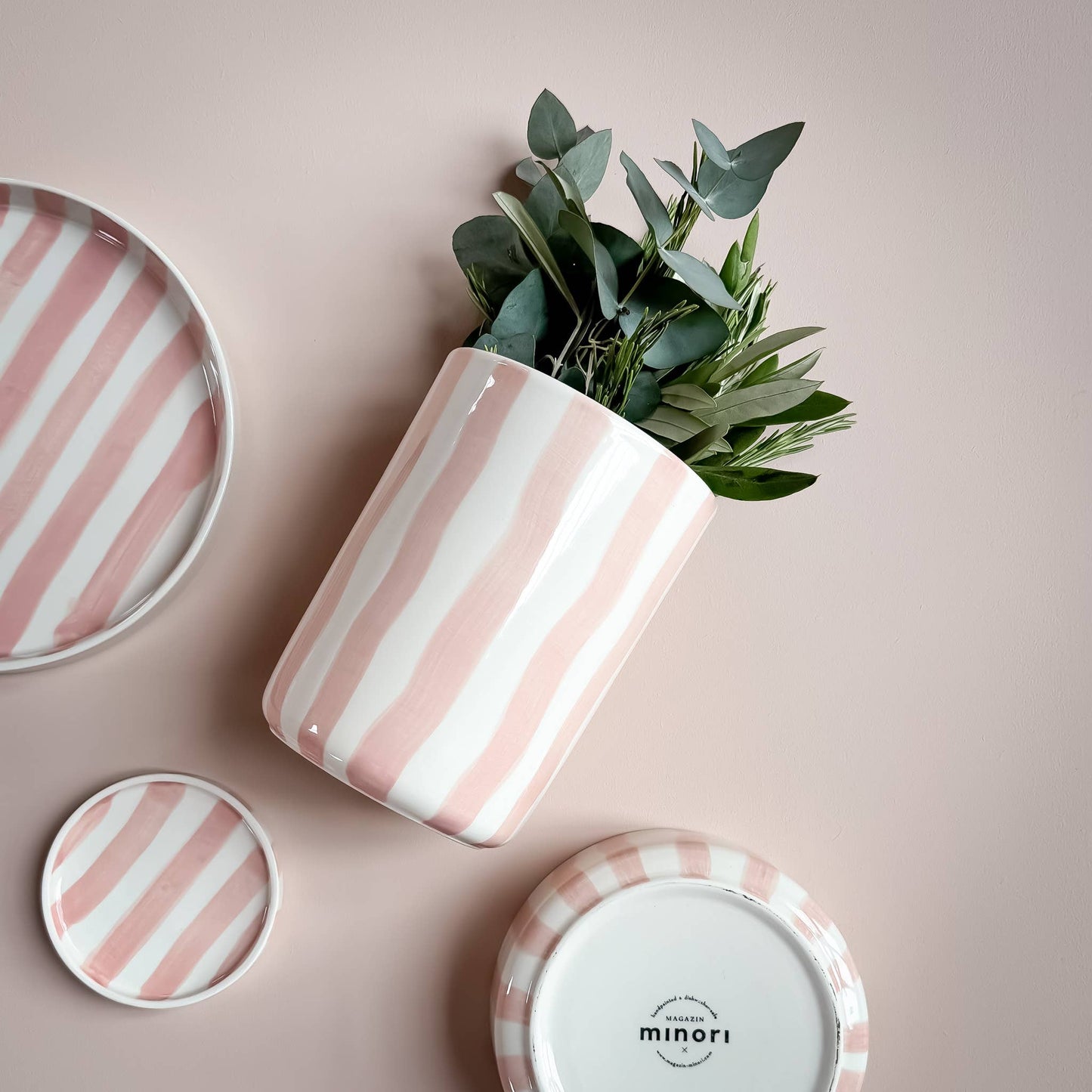 Vase Stripes - incanto rose