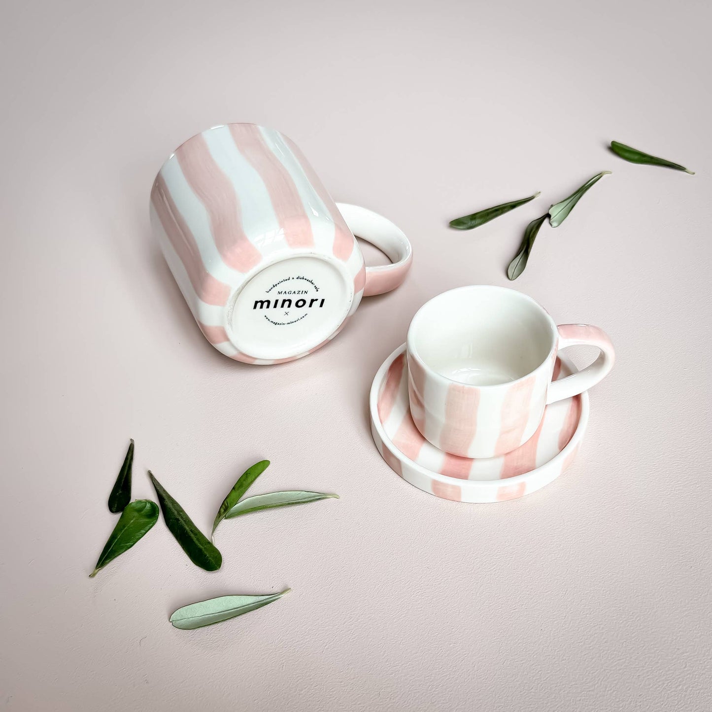 Becher Stripes - incanto rose