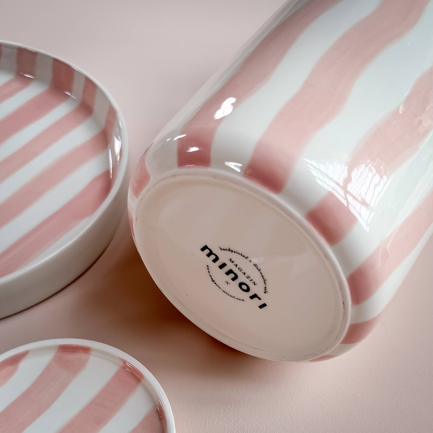 Becher Stripes - incanto rose